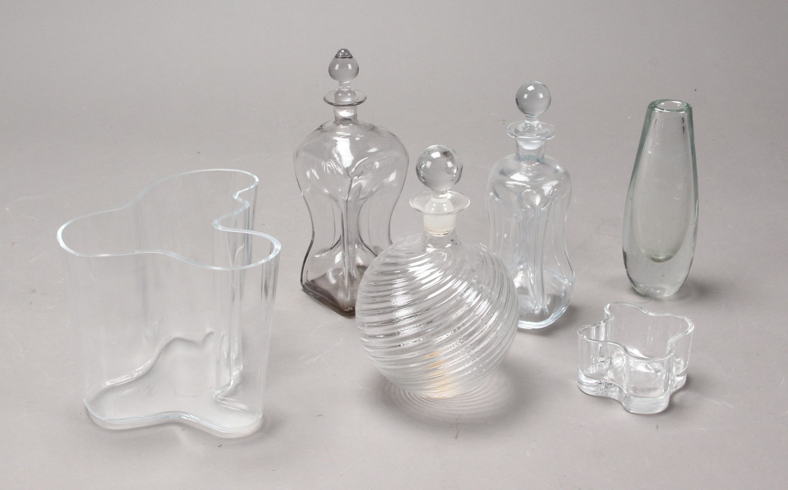 Alvar Aalto Holmegaard M Fl Samling Vaser Og Karafler Glas