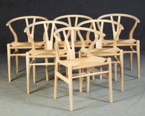 Hans J. Wegner, six chairs, model CH 24 Y-Chair (6) (EUR 3,650)