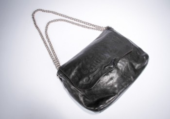 Rika taske af sort læder