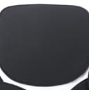 Cushions or seat cushions for Charles Eames chairs, model DAR, black leather. (6)