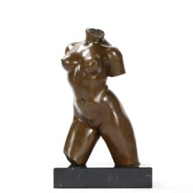 Bronzeskulptur, kvinde torso