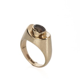 Little finger ring of 14 kt gold. Str. 50