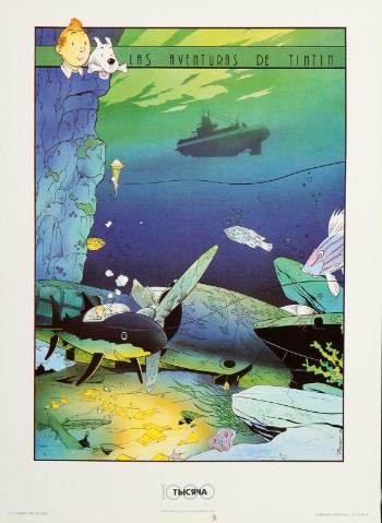 Pascal Somon. Tintin - Hommage à Hergé, Las Aventuras de Tintin, efter Hergé 1989