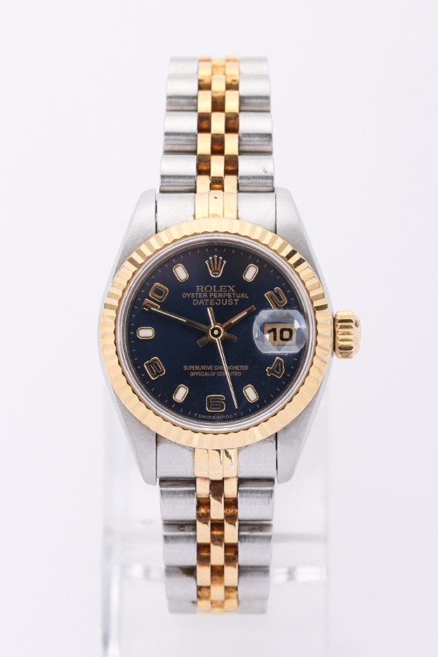 Rolex Oyster Perpetual Datejust ladies' wristwatch, 18 kt. gold and steel