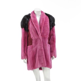 7070 - Kopenhagen Fur. Suit jacket made of dyed mink, size 40/42