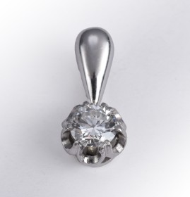 Solitaire pendant with brilliant of 0.60 ct.