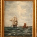 Ubekendt kunstner. Olie på lærred, marin, 18-1900-tallet Denne auktion er annulleret - se nu vare #950816