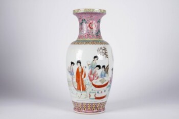Kinesisk vase familie rose stil