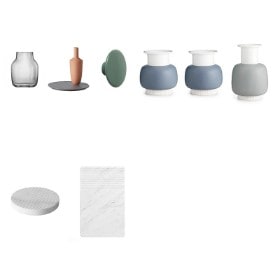 Muuto, Normann Copenhagen. Vase, knage mm. (8)