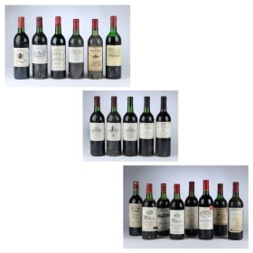 Samling rødvin. 1 fl. Chateau Clos du Cardinal Haut-Medoc 1993/Chateau Graves de By Medoc 1997/Chateau Fourcas Hosten Listrac Medoc 1992/Chateau Moulin de Hontemieux Medoc 1996 og mange flere (19)