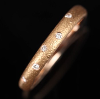 Diamant ring af 14 kt. rosaguld