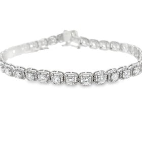 4,08 ct Brillant armbånd VVS/River