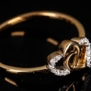 Diamonds by Frisenholm. Heart ring of 9 kt gold