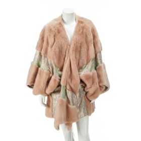 6808 - Copenhagen Fur. Unique oversize jacket/cardigan made of colored mink, one size.