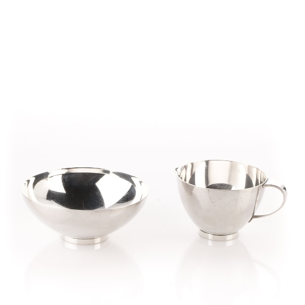 Just Andersen. Sterling silver sugar and cream set (2)
