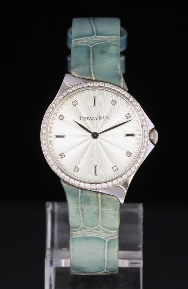 Tiffany & Co. 'Metro'. Ladies' steel wristwatch with diamonds