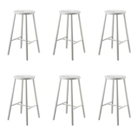 Børge Mogensen for FDB. Six stools model J27B - White (6)