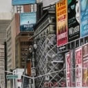 Ole Ziger, oliemaleri, 'Tourist on Times Square' Denne vare er sat til omsalg under nyt varenummer 4128707