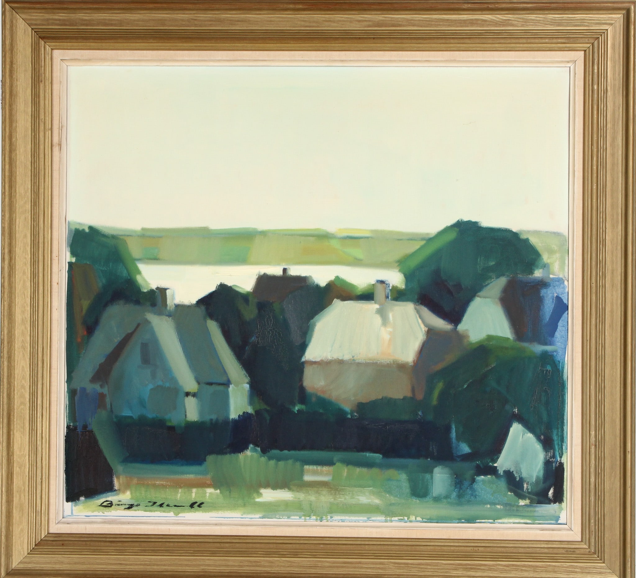 Børge Ibsen. View of a landscape. Oil on canvas.