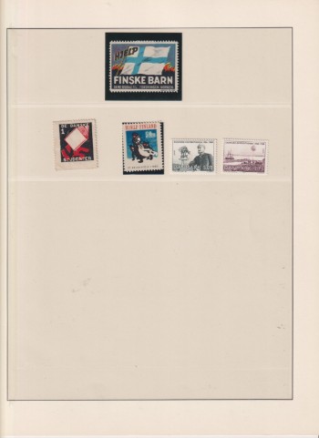 ROYAL. Album fra stor Royal samling med diverse mærkater og lidt frimærker mv. (se fotoudsnit)