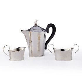 J. L. Hultmann. Swedish art deco silver coffee service, Stockholm 1949 (3)