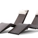 Et par liggestole af polyrattan flet, Keops Collection