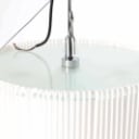 Lluís Porqueras for Claris: A pair of ceiling lamps Mobles 114, glass with folding shades