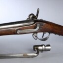 Dansk gevær model 1822 stemplet Livgarden, med bajonet