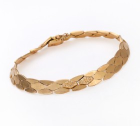 Italian bicelle bracelet made of 18 kt. gold