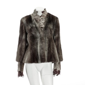 6944 - Kopenhagen Fur. Cardigan af mink. str. 36