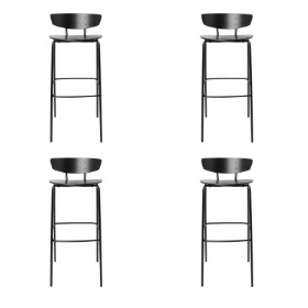 Ferm Living. 4 x Herman Bar Stool, sort. (4)