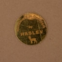 432. Haslev. Spisebord med udtræk, massivt stel af egetræ