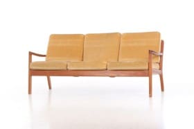 Ole Wanscher. Fritstående tre-pers. sofa af teak, model 'Senator'