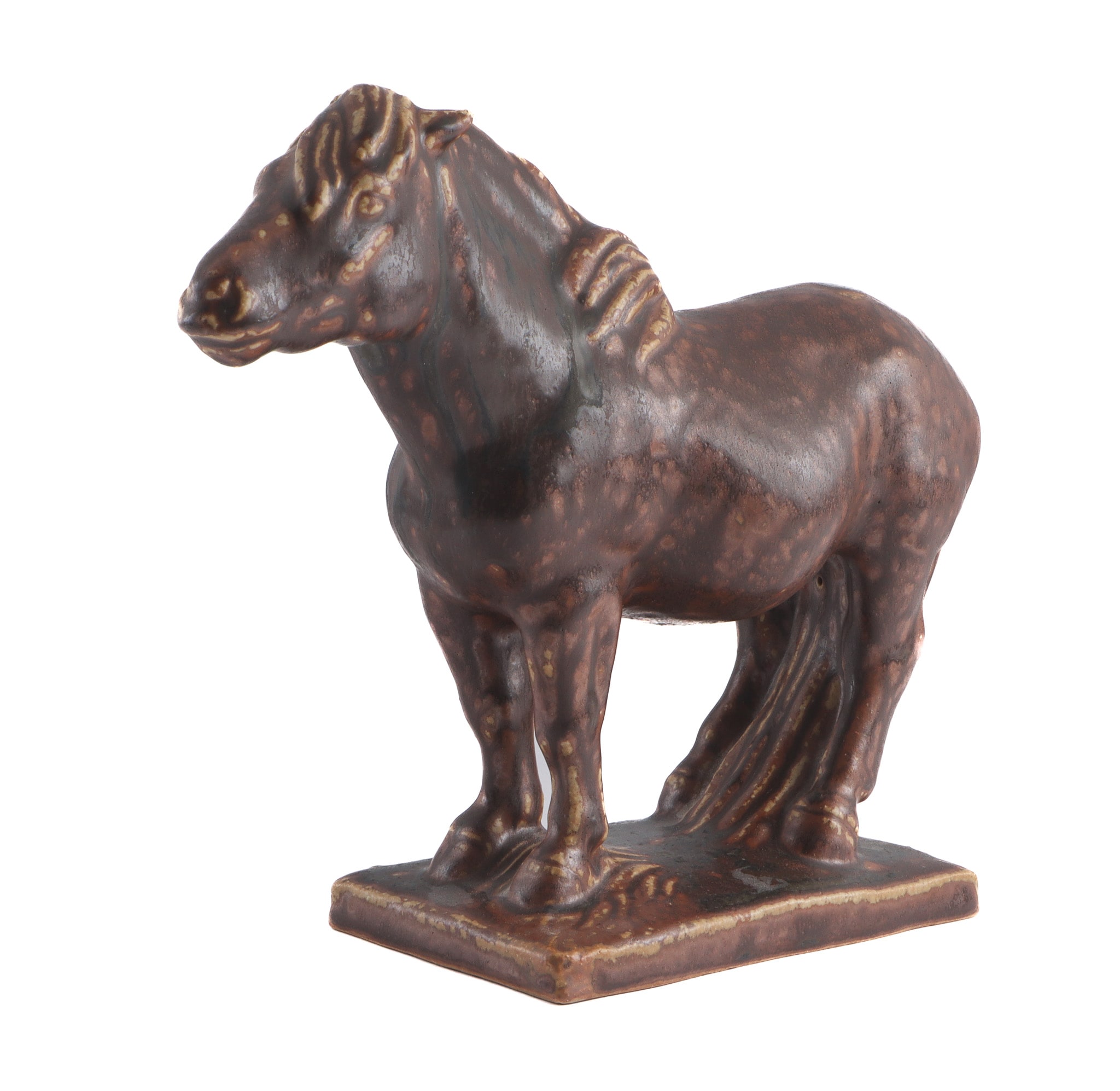 Karl Otto Johansen for Bing & Grondahl. Horse, stoneware figurine no. PU136