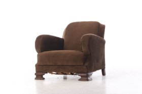 Upholstered armchair / lounge chair, 1940s