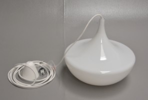 pendel af hvidt opalglas - Lauritz.com