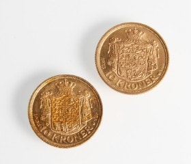 Danmark. 2 stk. 10 kroner guld 1908 og 1913 (2)