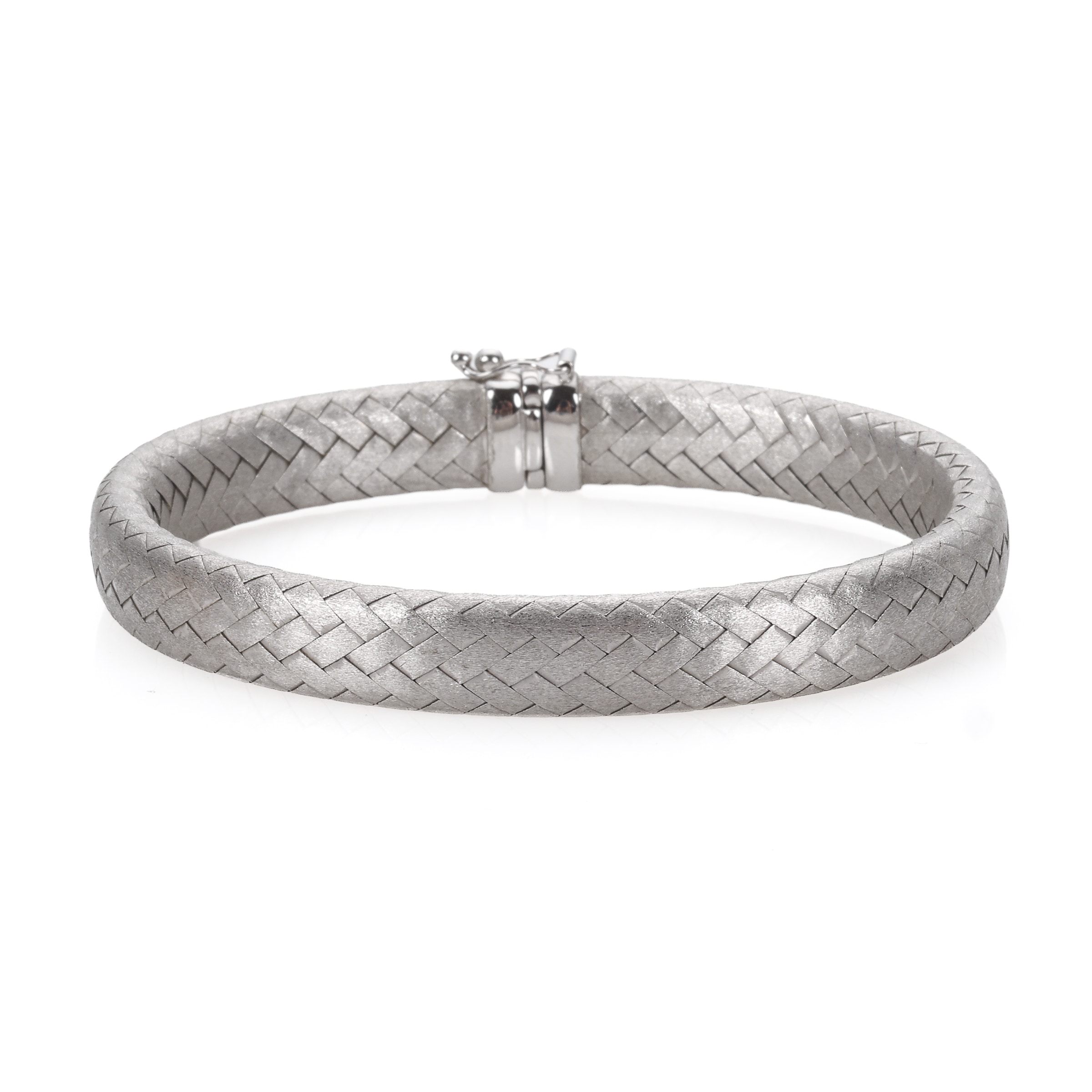 Bangle made of 14 kt. white gold, weight: 22.9 g.
