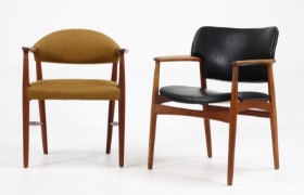 Owners Larsen & Aksel Bender Madsen and Hans Olsen. Two armchairs (2)