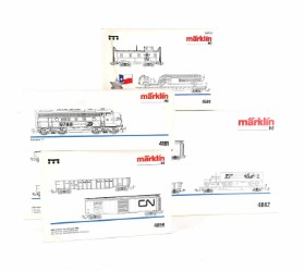 Märklin 4181+4580+4859+4862 HO: Lokomotiv Burlington F7 samt vognsæt (4)