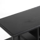 94 Nordal. Low bookcase, black lacquered metal