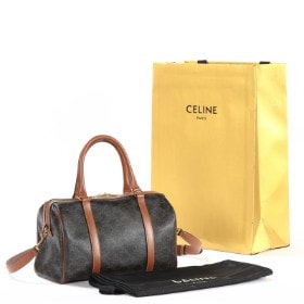 Céline. 'Boston' håndtaske / skulder taske el. bag i Triomphe Canvas.