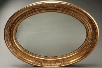 Damborg spejl fra ca 1850- Originalt spejlglas. 1800-tallet.