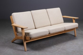 Hans J. Wegner. Tre pers sofa, model GE-290/3 af massiv egetræ