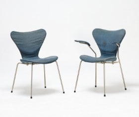 Arne Jacobsen (1902-1971) for Fritz Hansen: To stole model 3107 og 3207