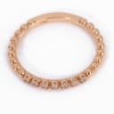 Narrow diamond ring in 18 kt. rose gold