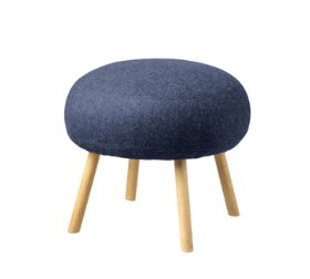 1669 - Foersom & Hiort-Lorenzen pouf - L39 Gesja - Royal blue wool