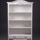 Reol/vitrine, hvid antikbemaling (2)