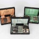 Three boxes of Finnish silver teaspoons, 19th/20th century.