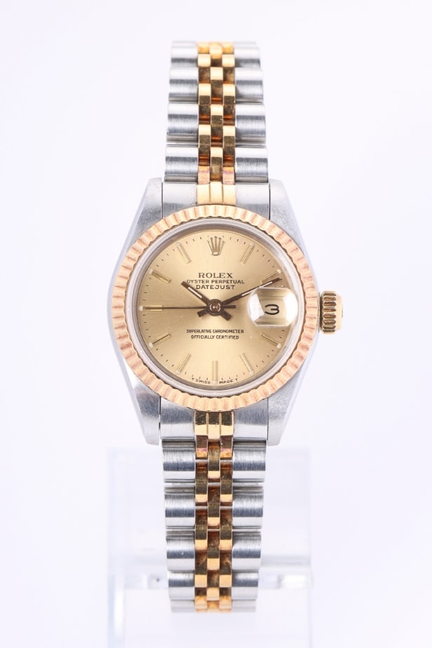 Rolex Oyster Perpetual Datejust ladies' wristwatch, steel and 18 kt gold